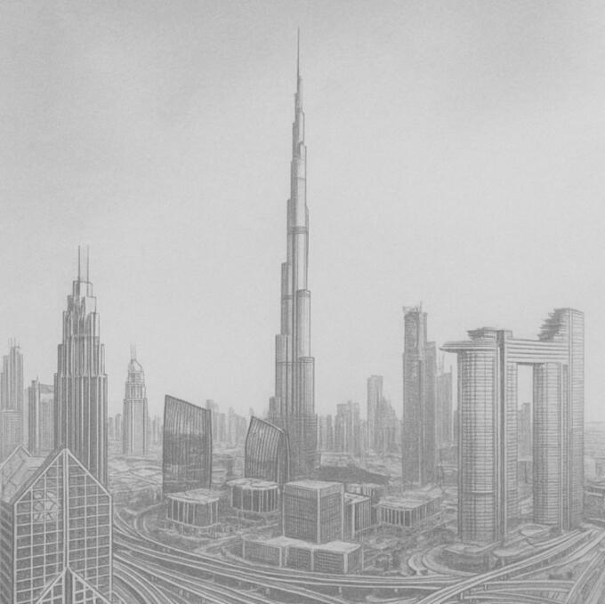 Downtown Dubai Skyline – Burj Khalifa & Prime Real Estate Hub Downtown Dubai skyline featuring Burj Khalifa - premium real estate and investment area, luxury residential towers – key location for Dubai real estate investments